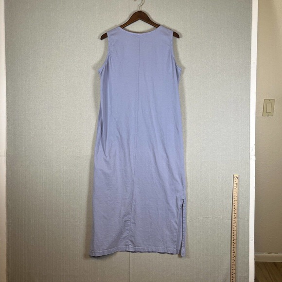 VTG Blue Cactus Dress Cardigan Jacket Sleeveless Size XL Periwinkle Aztec Print - Picture 6 of 14